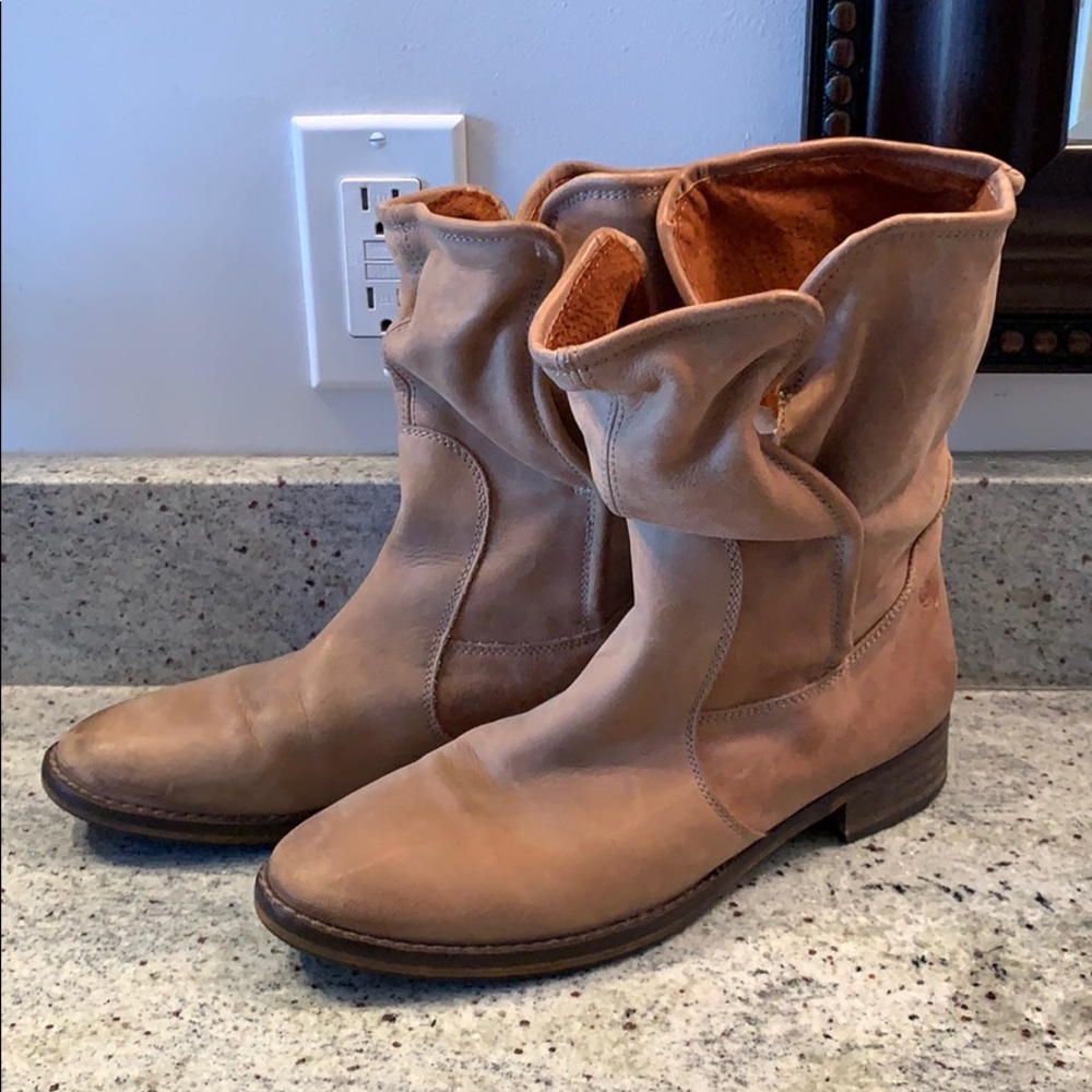 Leather boots